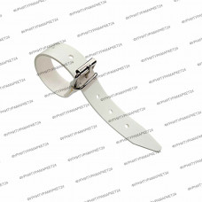 Ремешок с пряжкой L-250мм, белый PVC, 100 шт. Ремешок с пряжкой L-250мм, белый PVC, 100 шт.